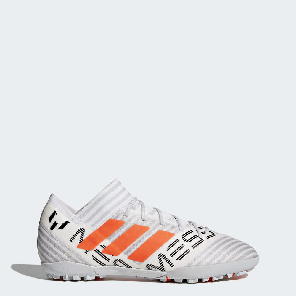 Adidas Nemeziz Messi Tango 17.3 Turf - ποδοσφαιρικα παπουτσια ανδρικα - Ασπρα/Πορτοκαλι/Μαυρα,Μέγεθο